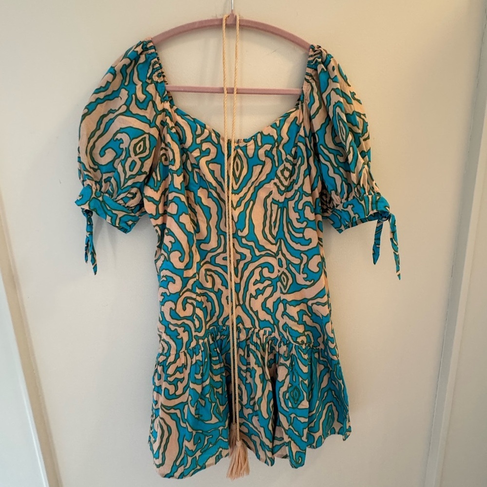 Anna Cate Green and blue Patterned Dress - Picture 2 of 3